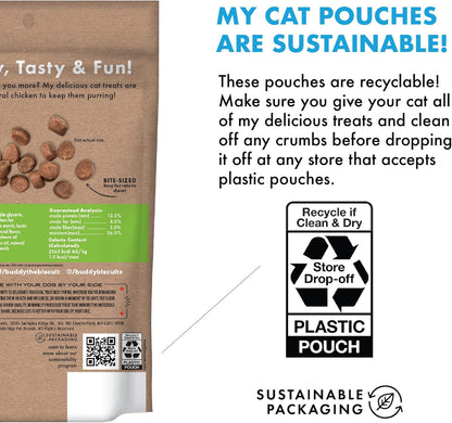 Grain Free Cat Treats, Soft & Chewy, No Added Gluten, Wheat, Corn or Soy